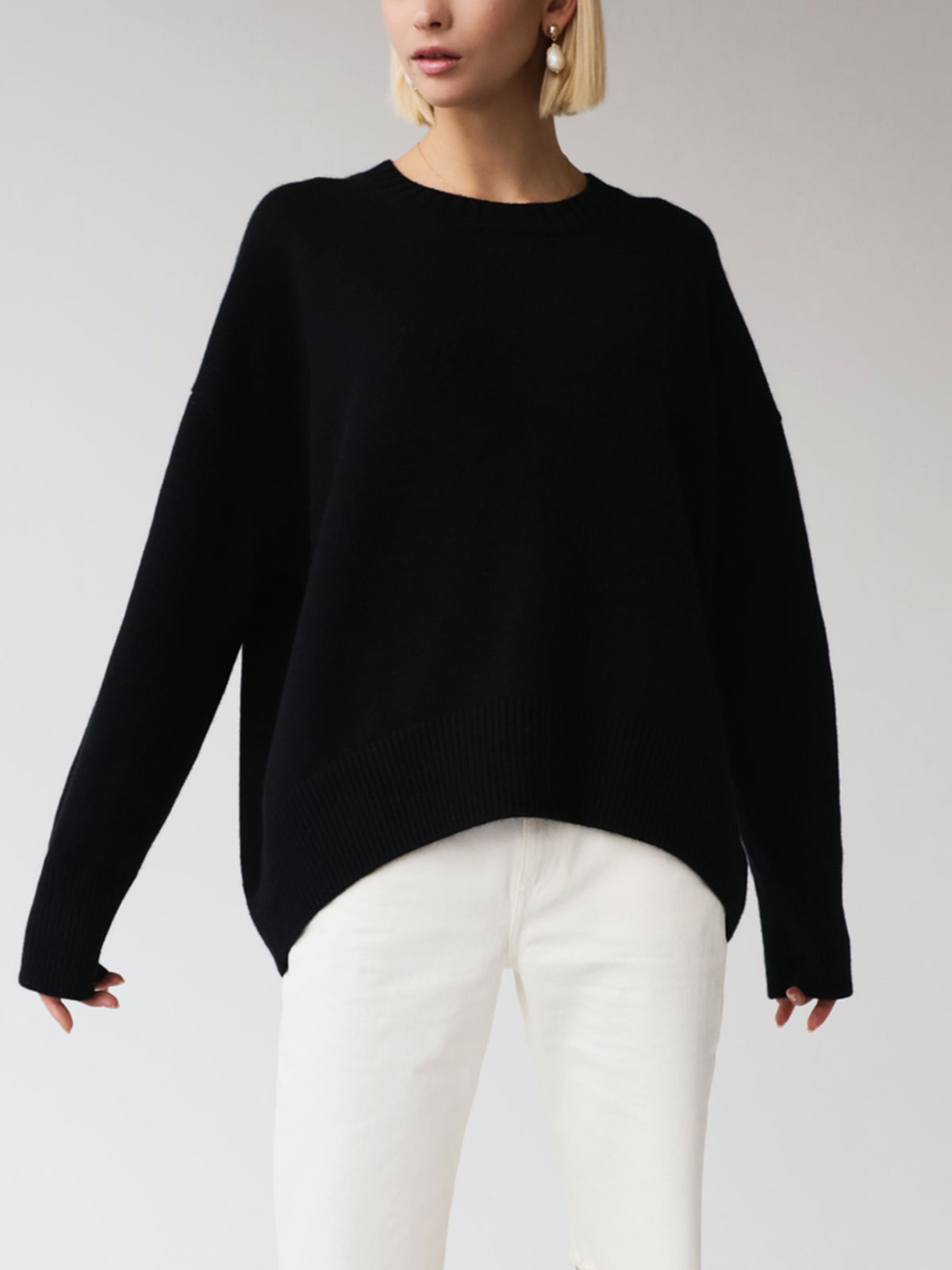 MARA | Oversized Crewneck Wool Knit Sweater