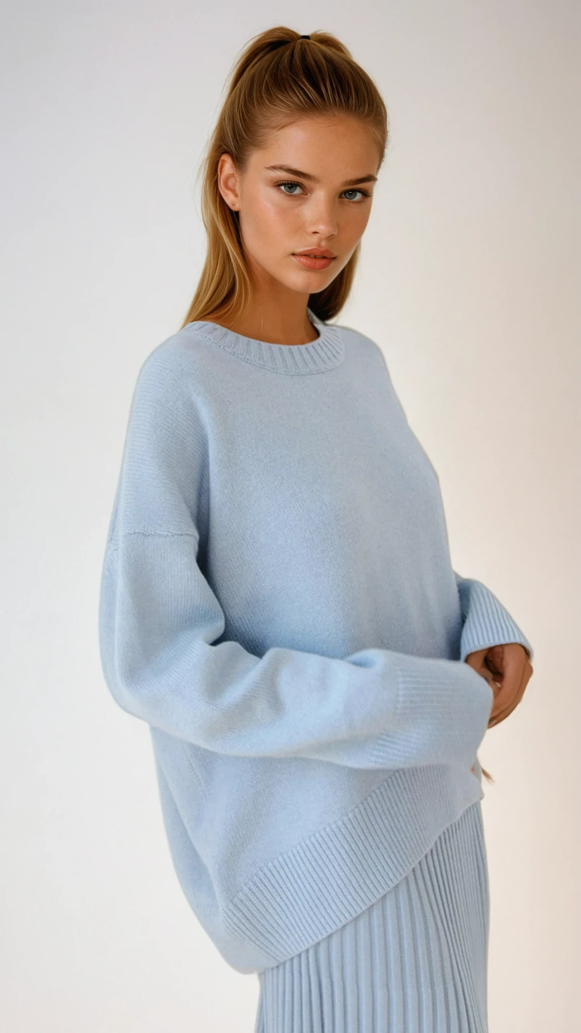 MARA | Oversized Crewneck Wool Knit Sweater