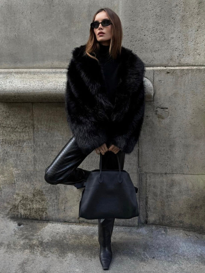 MIYA | Faux Fur Collar Jacket