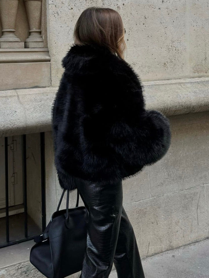 MIYA | Faux Fur Collar Jacket