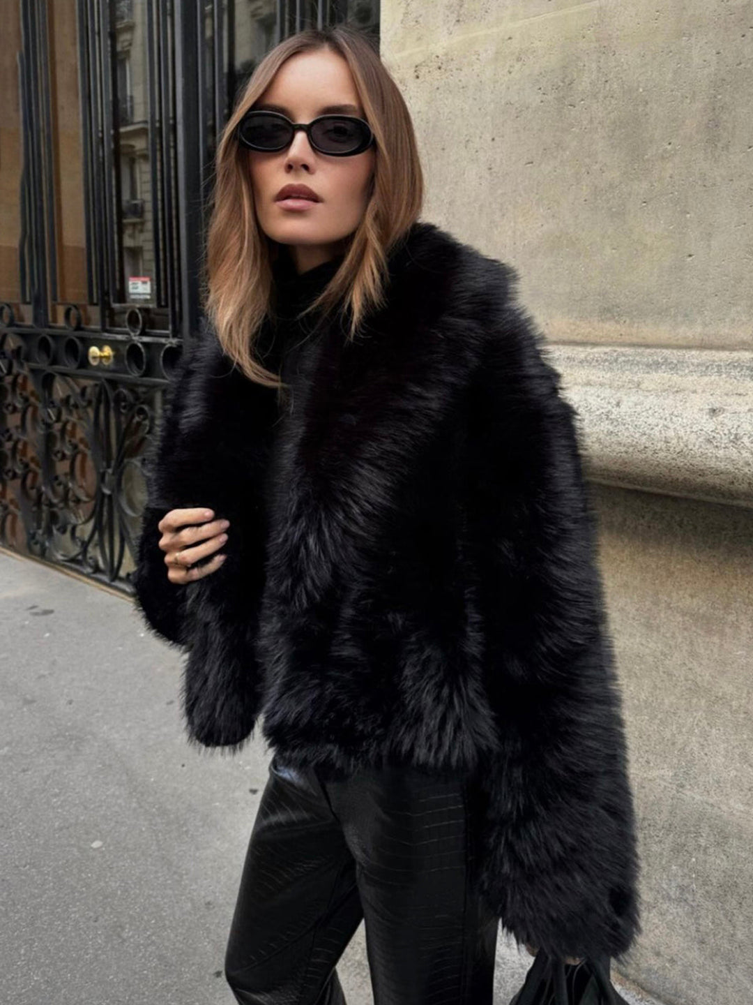 MIYA | Faux Fur Collar Jacket