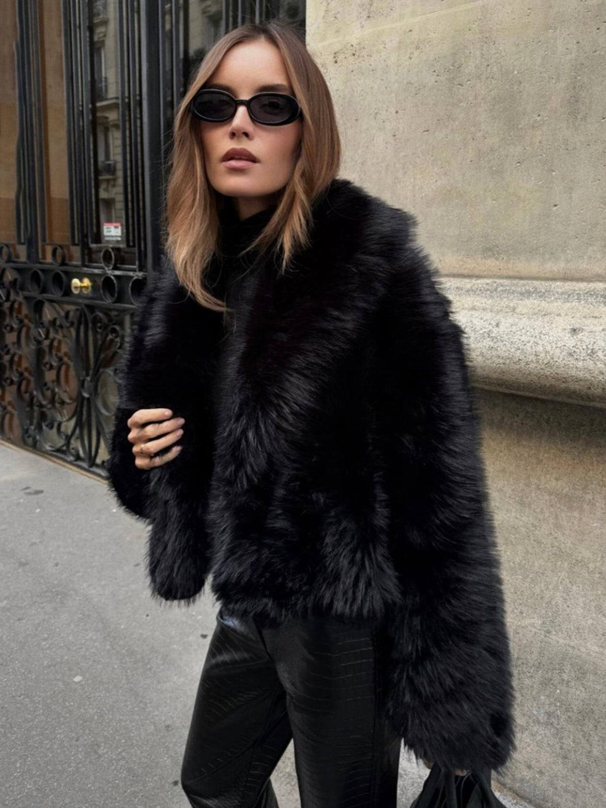MIYA | Faux Fur Collar Jacket