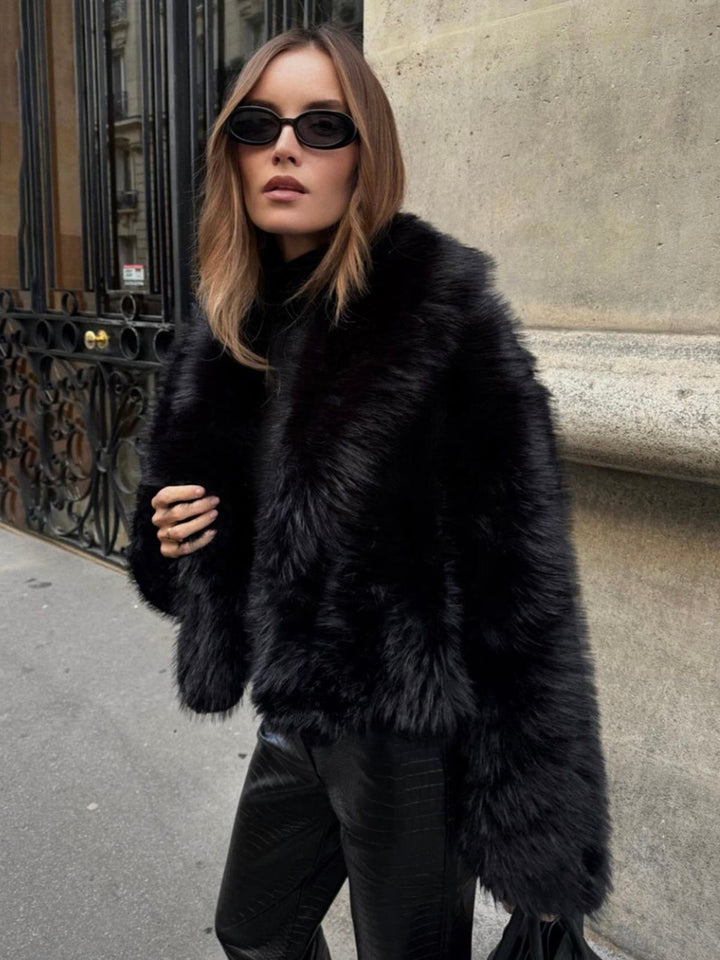 MIYA | Faux Fur Collar Jacket