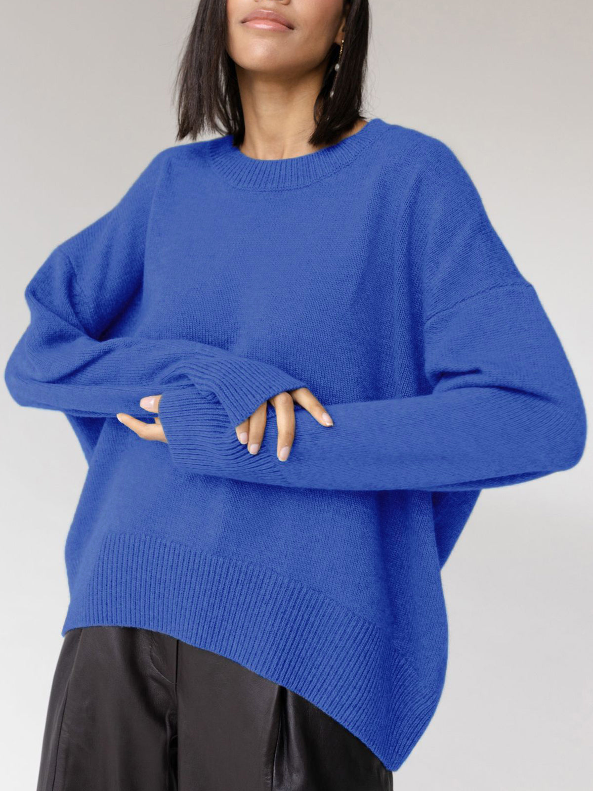 MARA | Oversized Crewneck Wool Knit Sweater