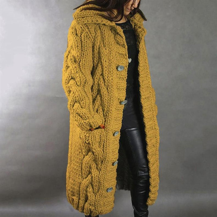LARA | Elegant Cosy Cable-Knit Coat