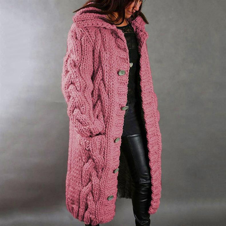 LARA | Elegant Cosy Cable-Knit Coat