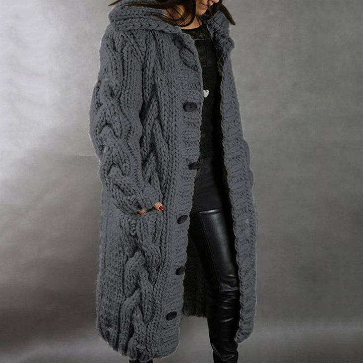 LARA | Elegant Cosy Cable-Knit Coat