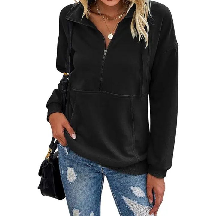 STEVIE | Cozy Half-Zip Fleece Sweatshirt