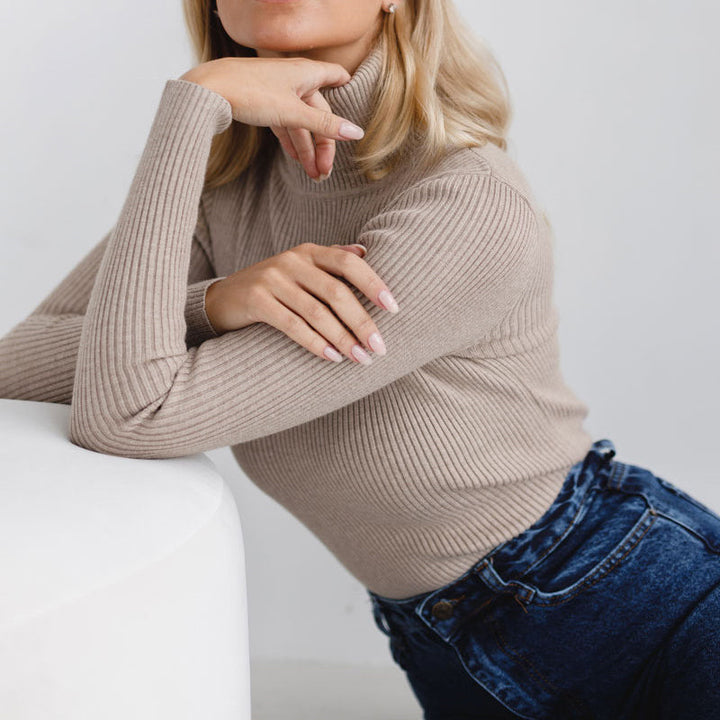 MAEVA | Ribbed Turtleneck Sweater