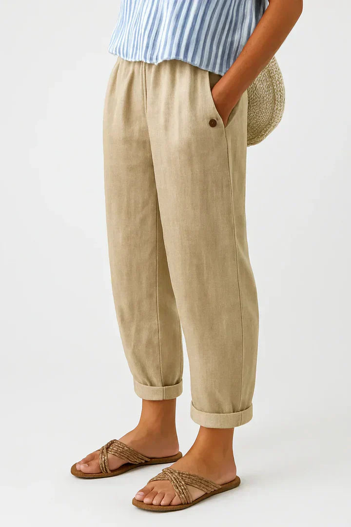 EVIE | Lightweight Wide-Leg Trousers