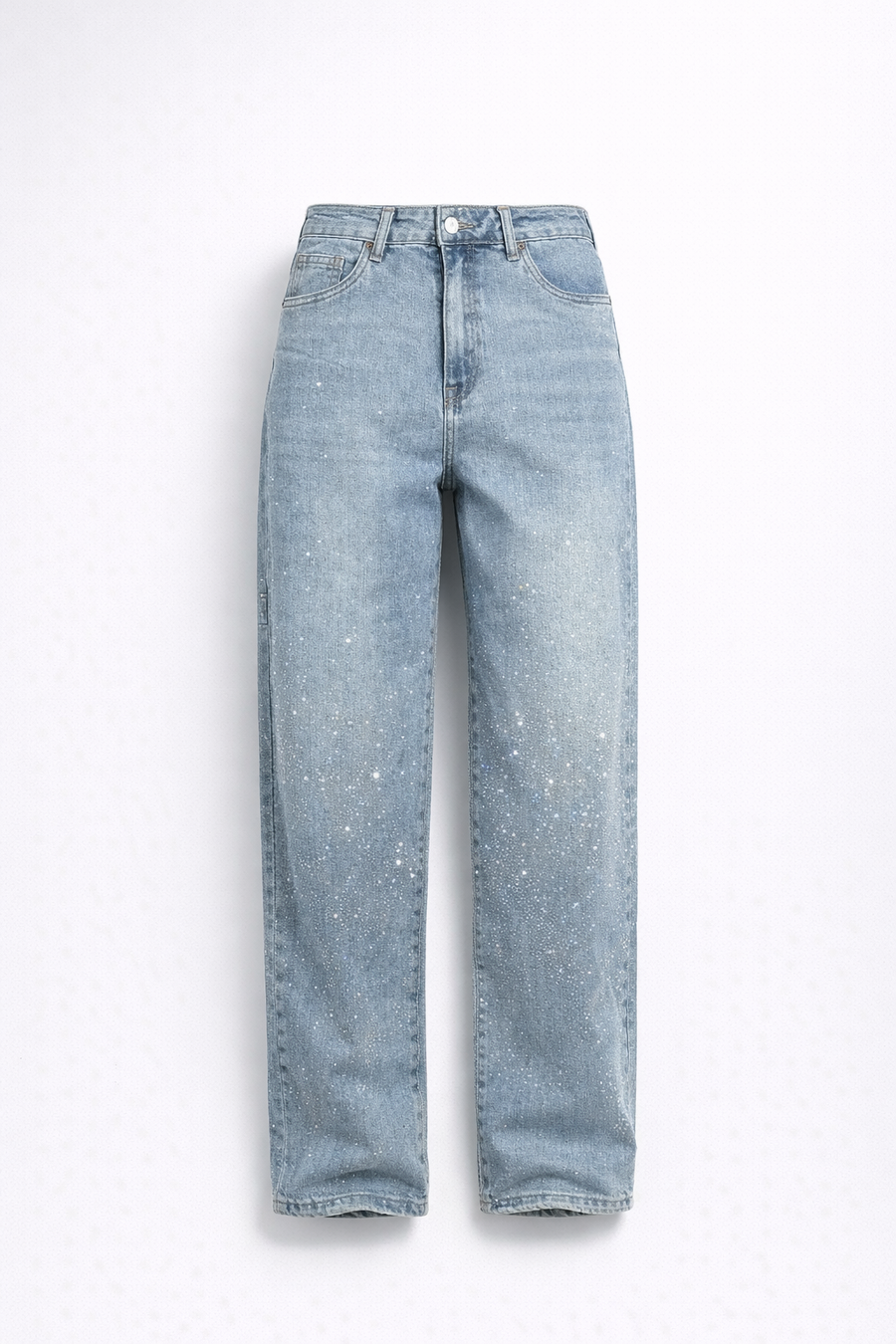 MHIYA | Vintage Crystal Straight Jeans