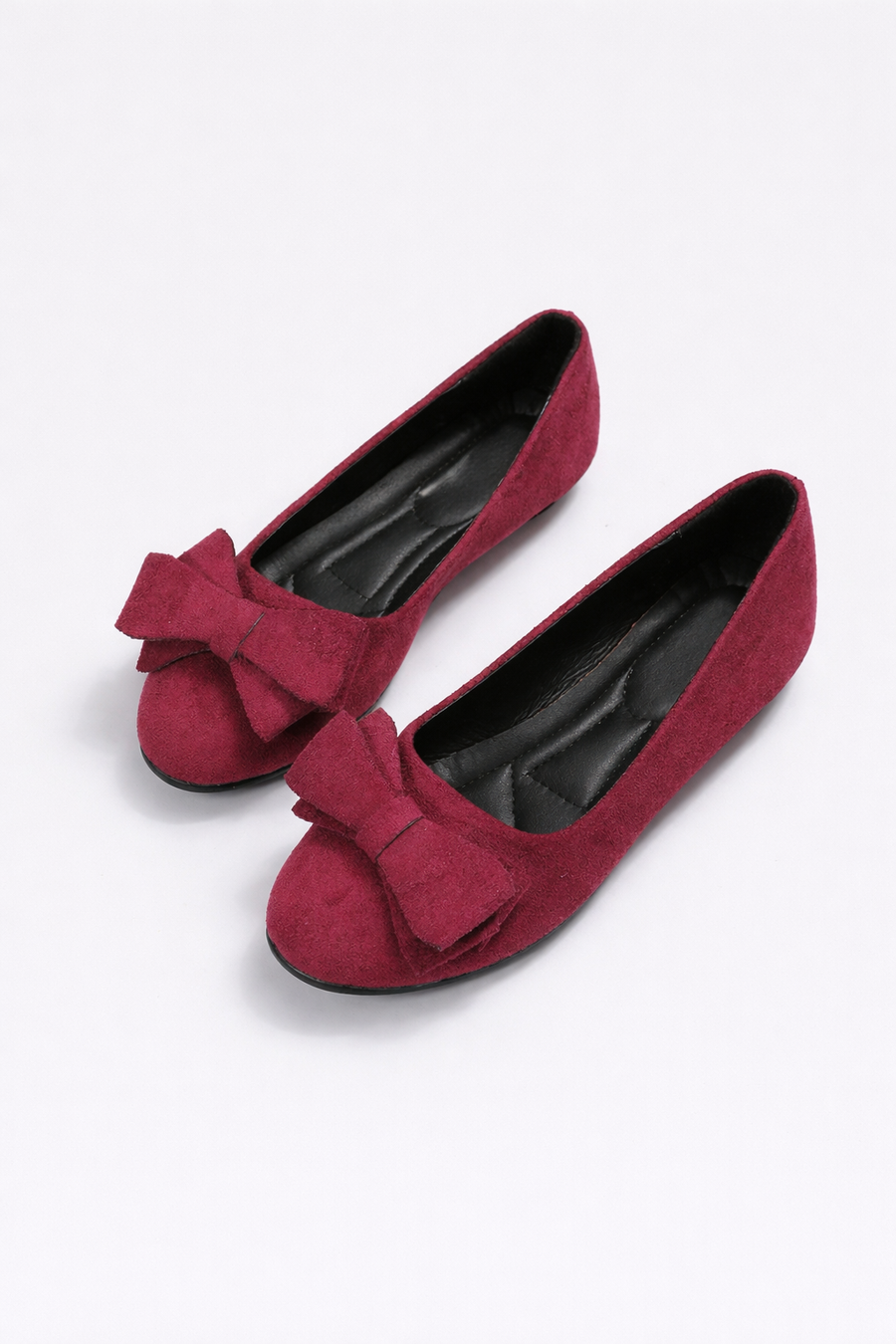ALISHA | Elegant Velvet Ballerinas with Bow Detail