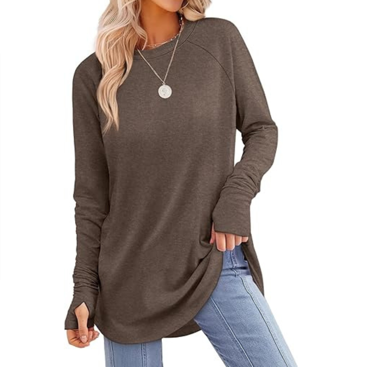 CORINNE | Relaxed Thumb Hole Tunic Top