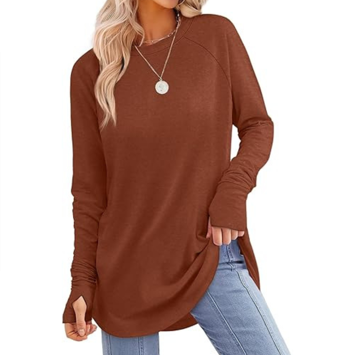 CORINNE | Relaxed Thumb Hole Tunic Top