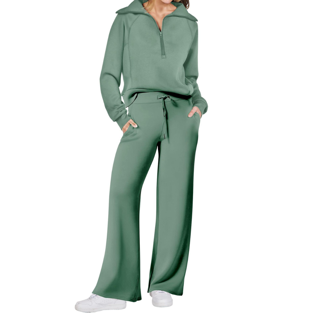 MAYA |  Wide Leg Sweatsuit Set