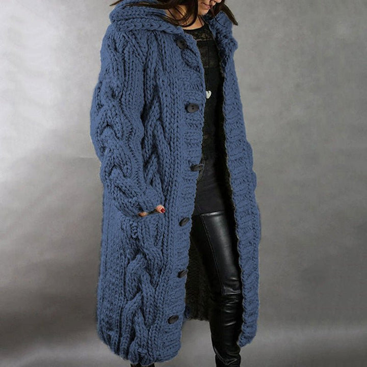 LARA | Elegant Cosy Cable-Knit Coat