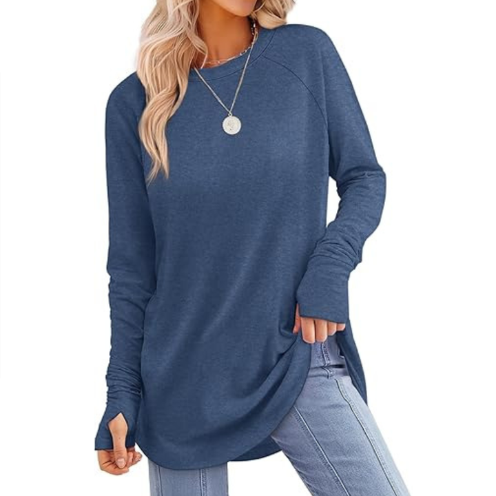 CORINNE | Relaxed Thumb Hole Tunic Top