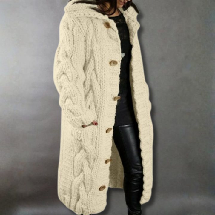 LARA | Elegant Cosy Cable-Knit Coat