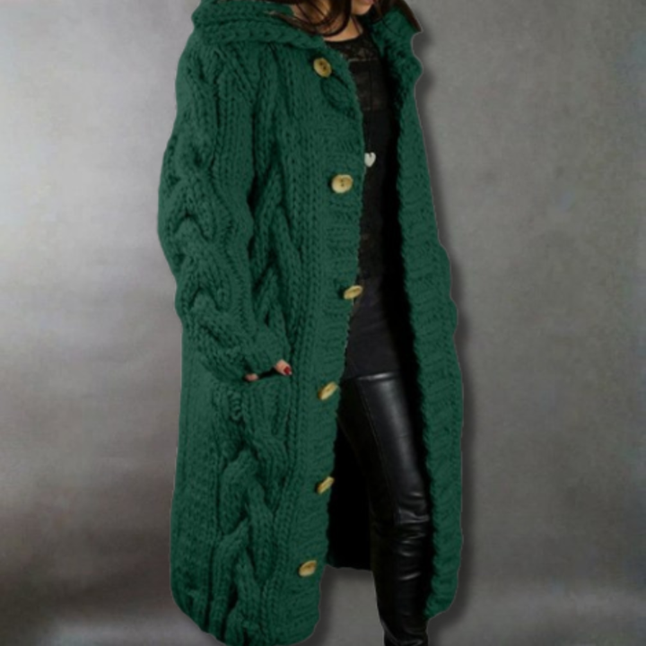 LARA | Elegant Cosy Cable-Knit Coat