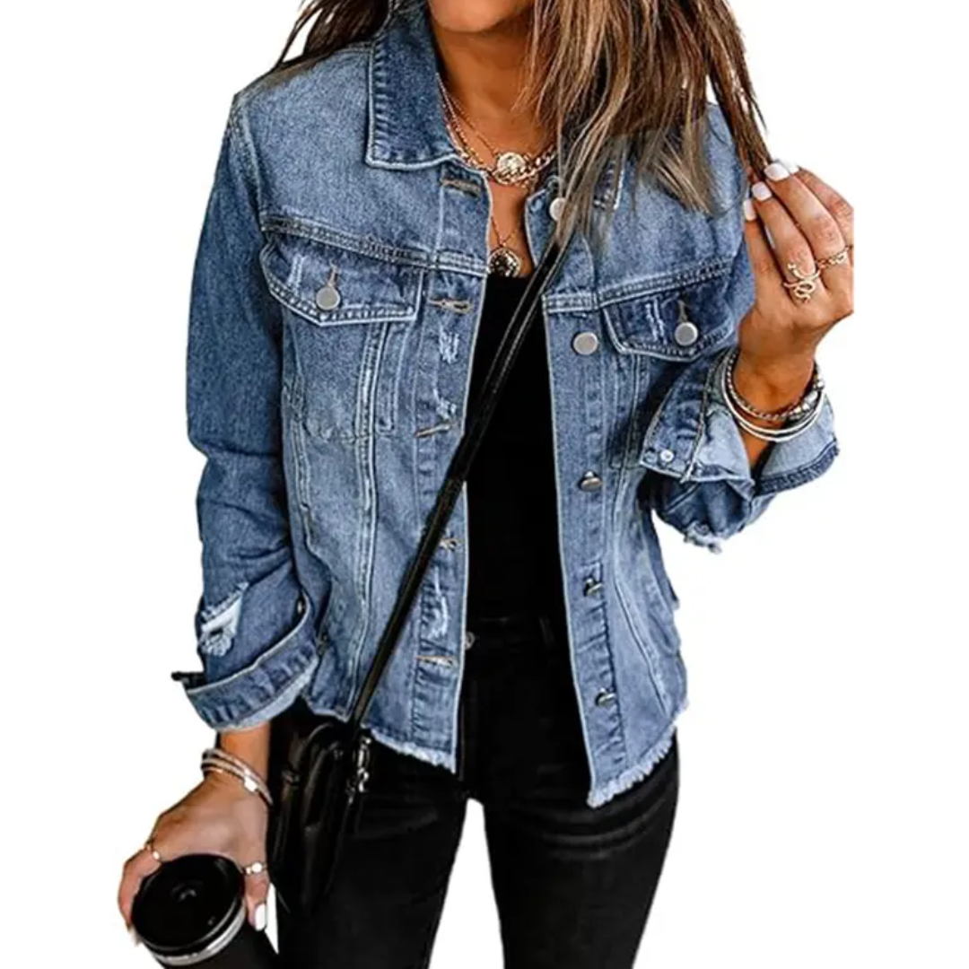 CHARLIE | Distressed Boyfriend Jacket