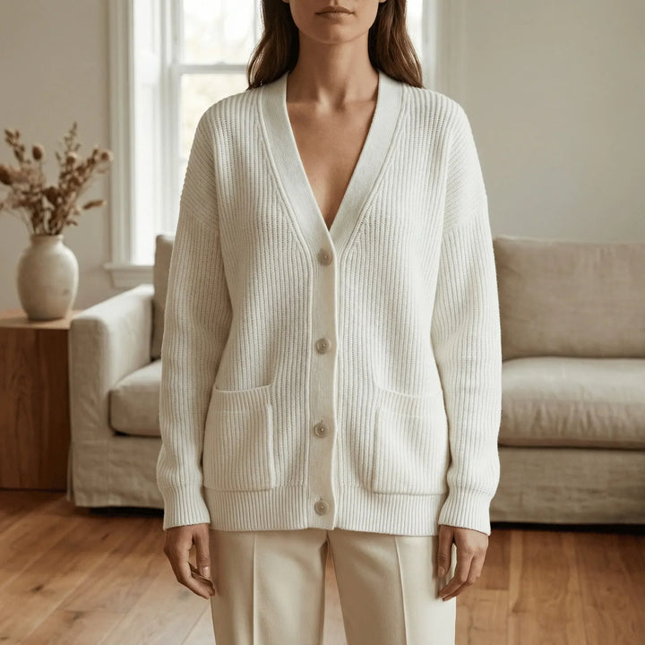 JAMILA | Oversized Ribbed Button-Front Cardigans
