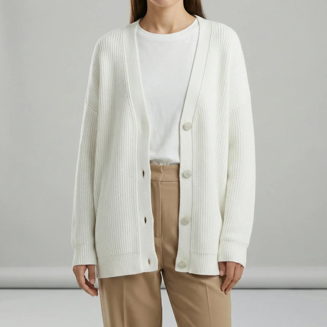 JAMILA | Oversized Ribbed Button-Front Cardigans