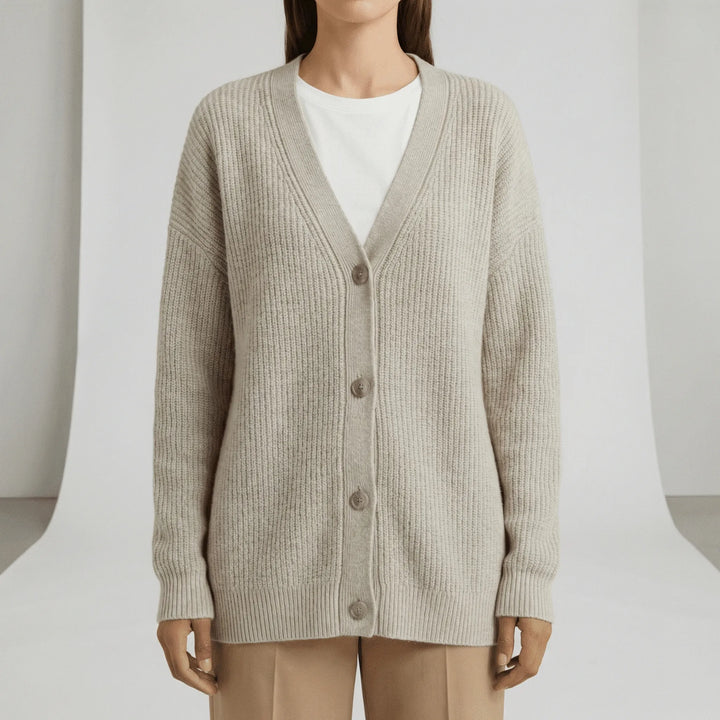 JAMILA | Oversized Ribbed Button-Front Cardigans
