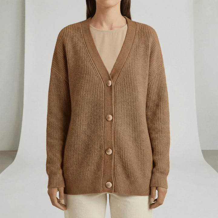 JAMILA | Oversized Ribbed Button-Front Cardigans
