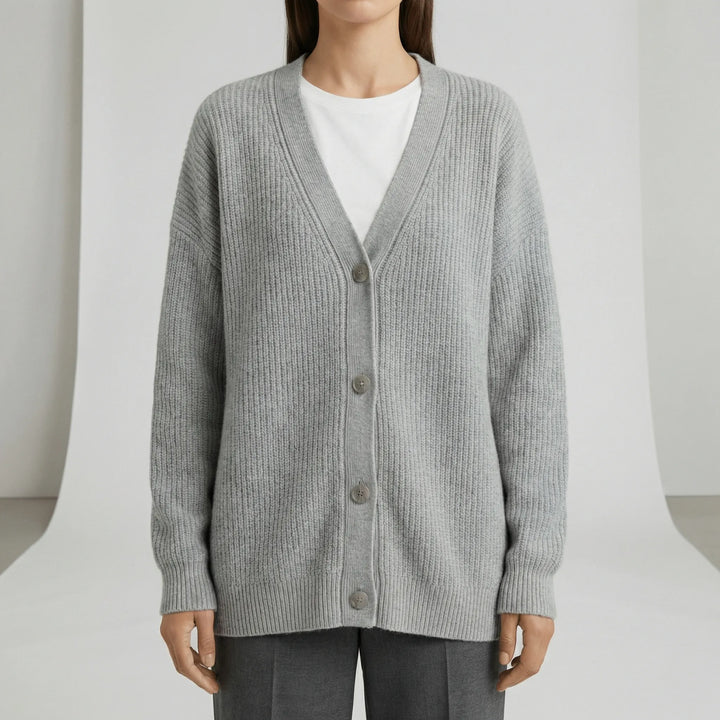 JAMILA | Oversized Ribbed Button-Front Cardigans