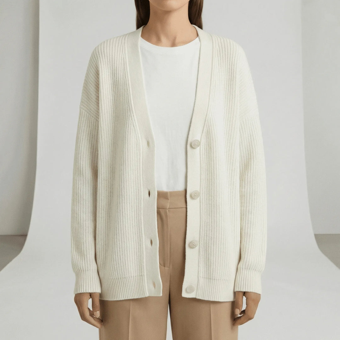 JAMILA | Oversized Ribbed Button-Front Cardigans
