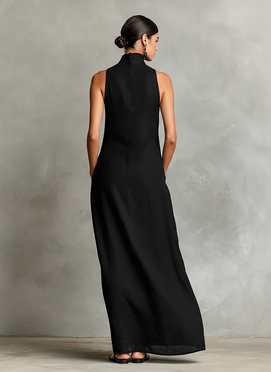 CHIARA | High-Neck Maxi Dress