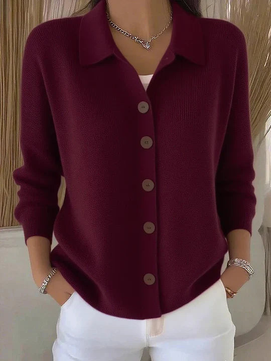 KYLA | V-Neck Cardigan with Collar