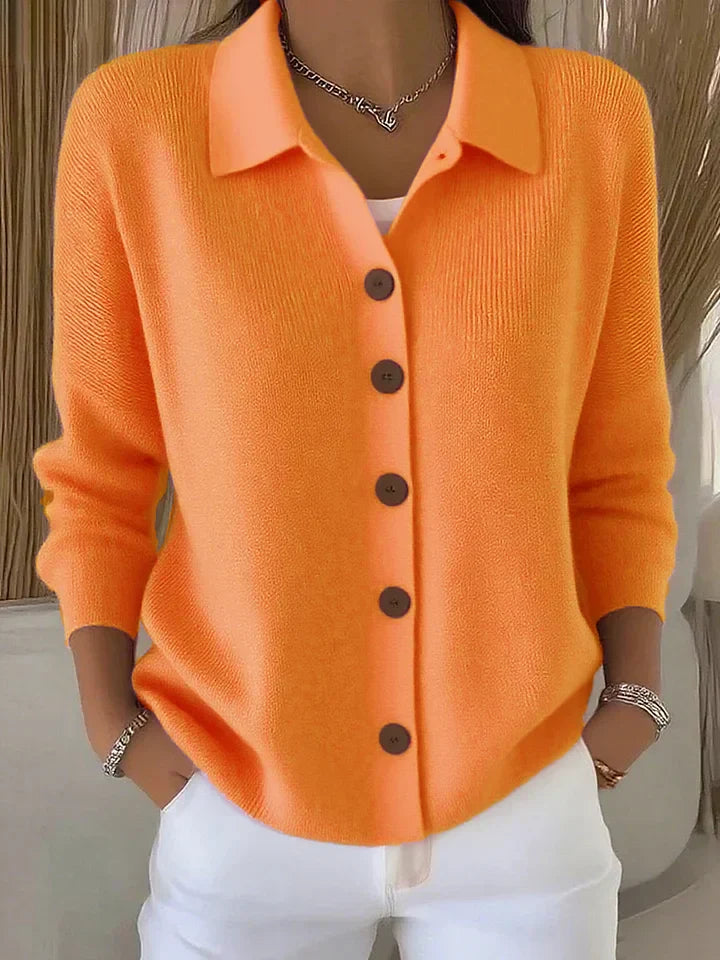 KYLA | V-Neck Cardigan with Collar