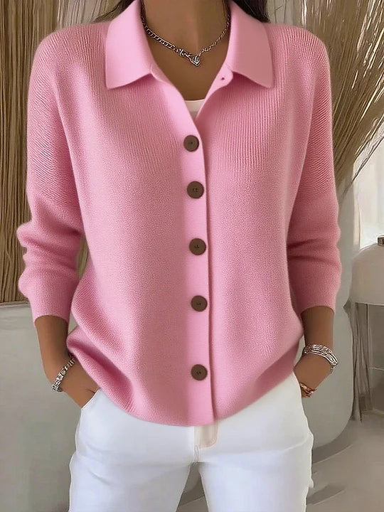 KYLA | V-Neck Cardigan with Collar