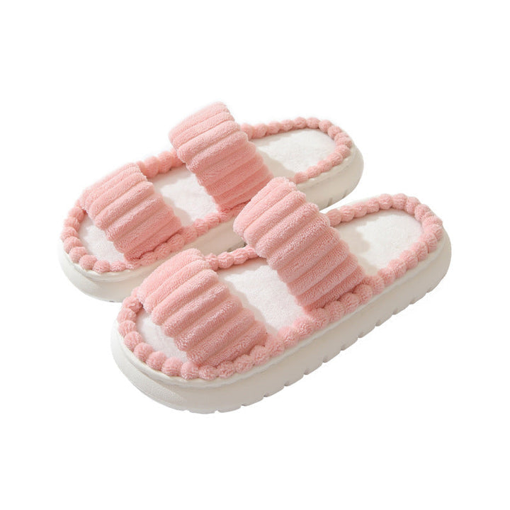 SIRA | Cozy Fluffy Open-Toe Home Slippers