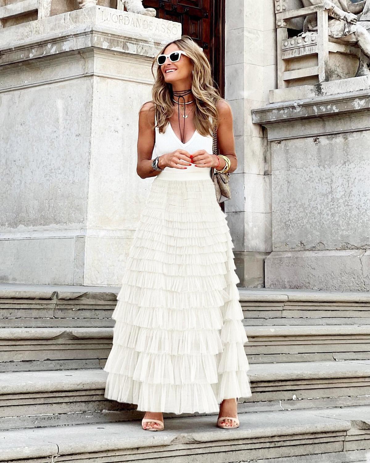 JOAN | Elegant Maxi Layered Cake Skirt