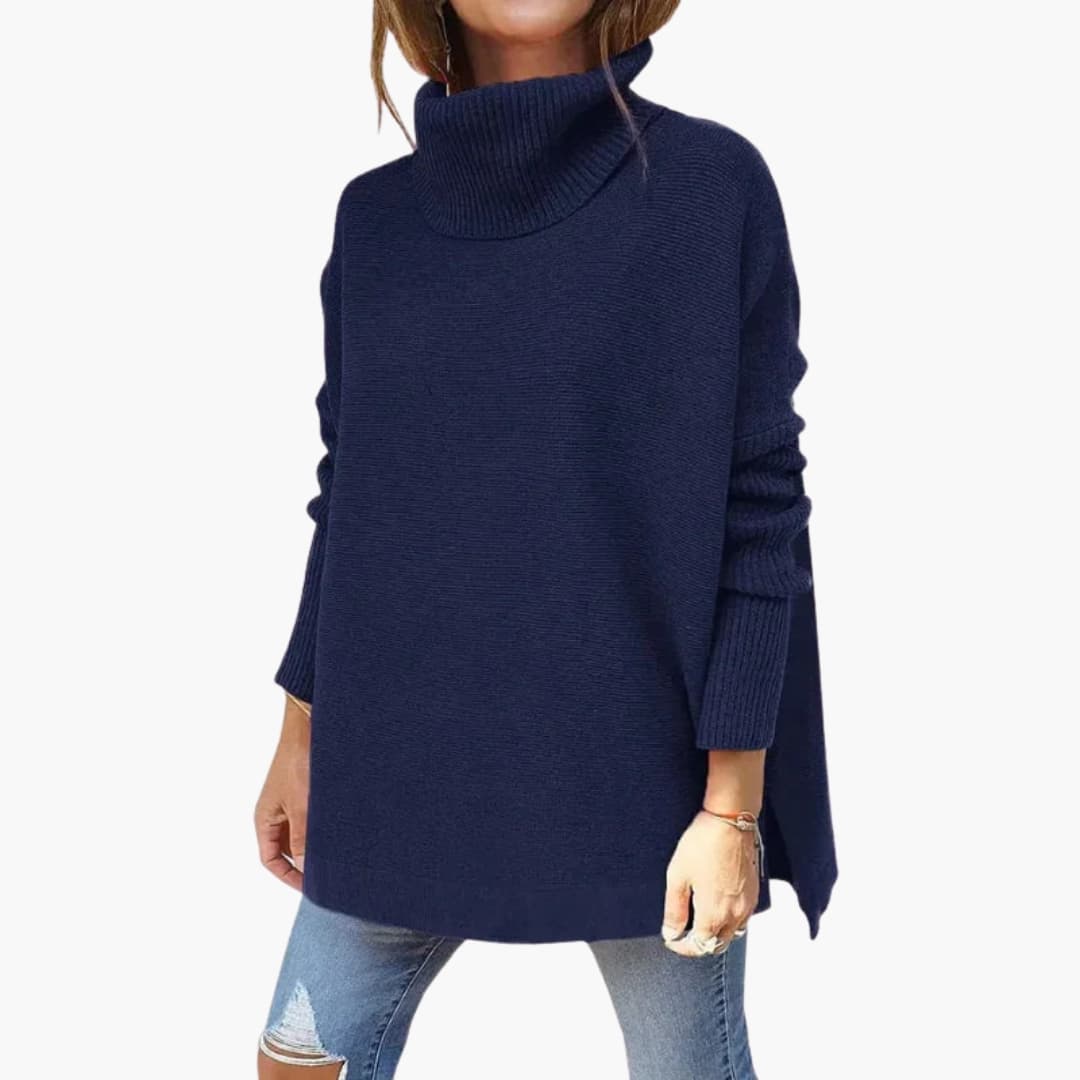 FELISHA | Oversized Turtleneck Sweater Women Cozy Relaxed Fit