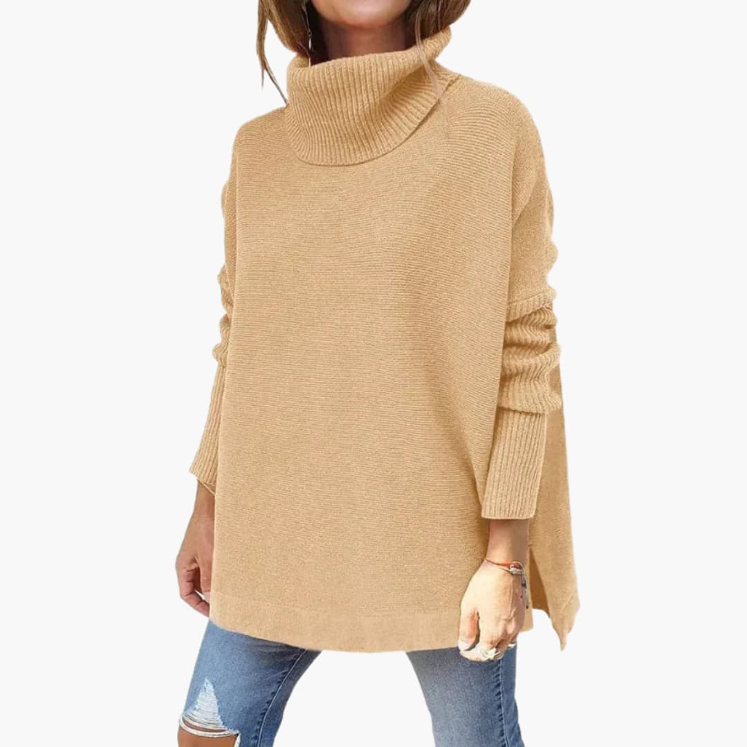 FELISHA | Oversized Turtleneck Sweater Women Cozy Relaxed Fit