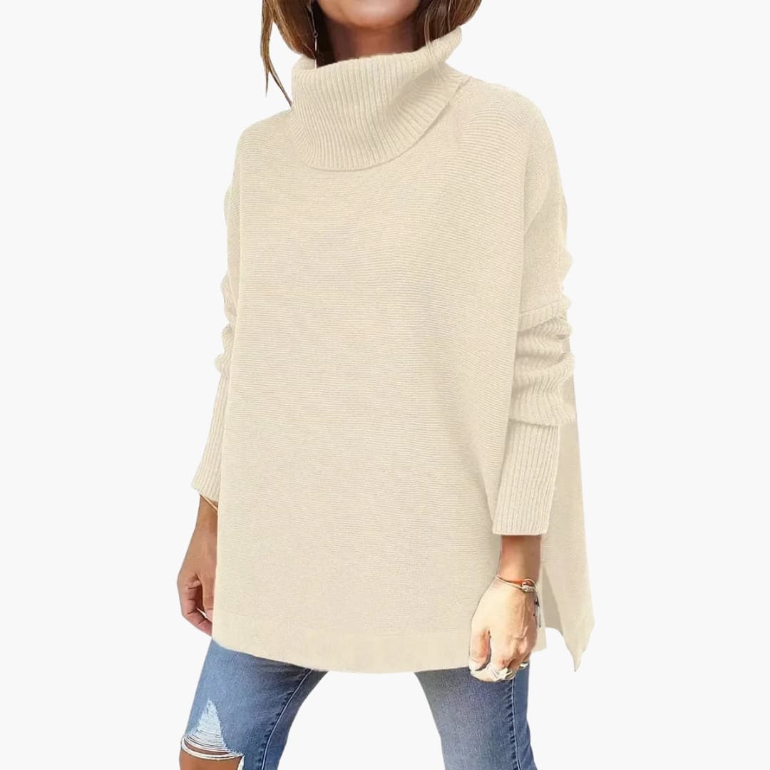 FELISHA | Oversized Turtleneck Sweater Women Cozy Relaxed Fit