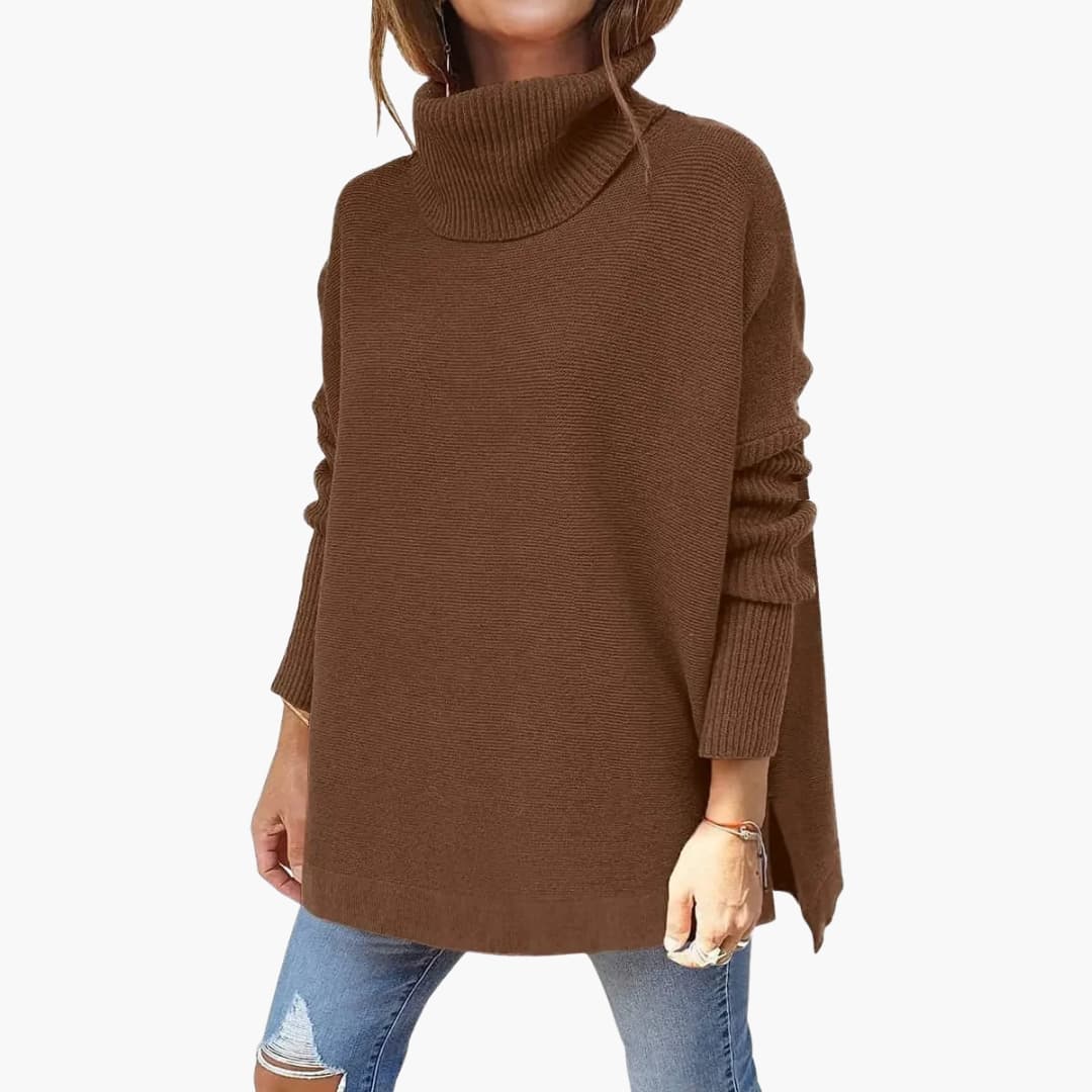 FELISHA | Oversized Turtleneck Sweater Women Cozy Relaxed Fit