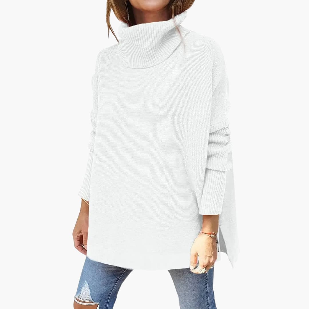 FELISHA | Oversized Turtleneck Sweater Women Cozy Relaxed Fit