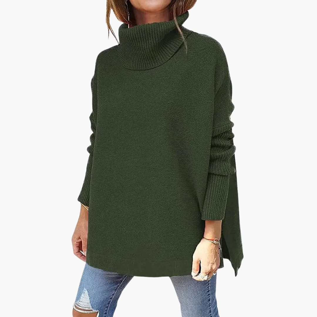 FELISHA | Oversized Turtleneck Sweater Women Cozy Relaxed Fit