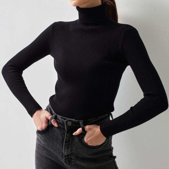 MAEVA | Ribbed Turtleneck Sweater