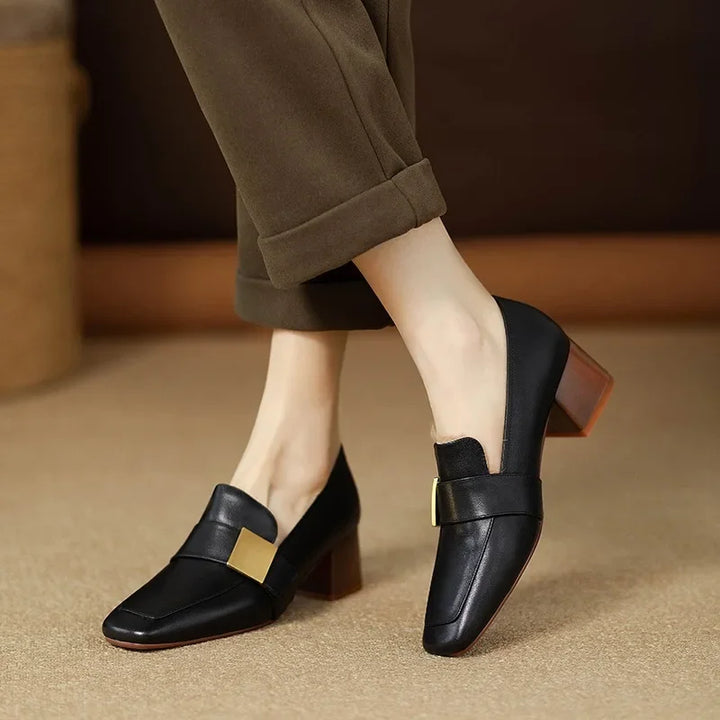 EMMA | Metallic Accent Loafers