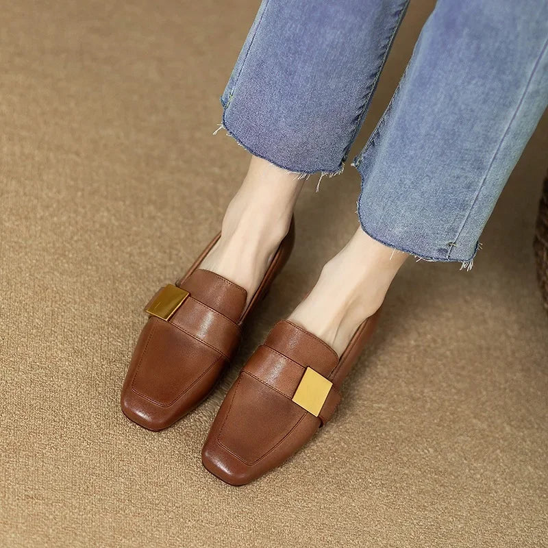 EMMA | Metallic Accent Loafers
