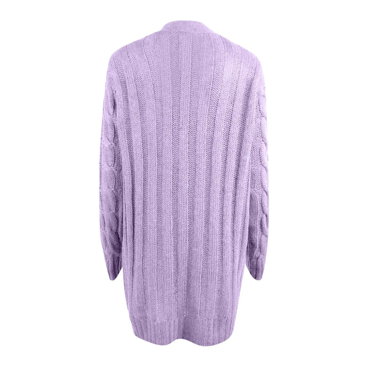 KAREN | Cable Knit Button-Down Pocket Women's Cardigans