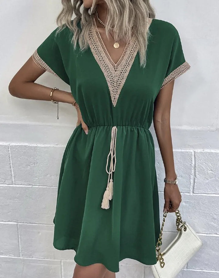 ISLA | Chic V-Neck Boho Dress