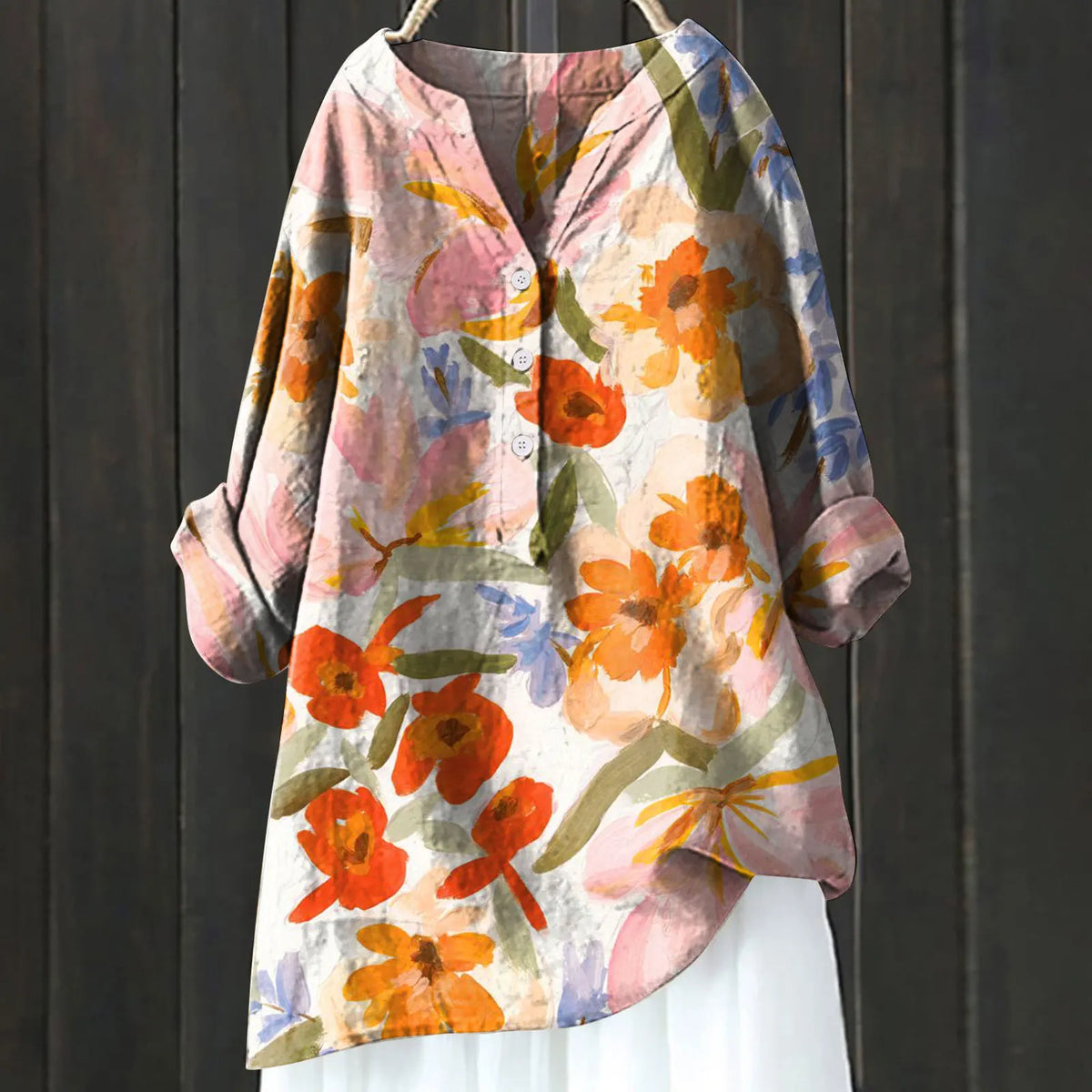 CILLIA | Floral Button-Down Blouse