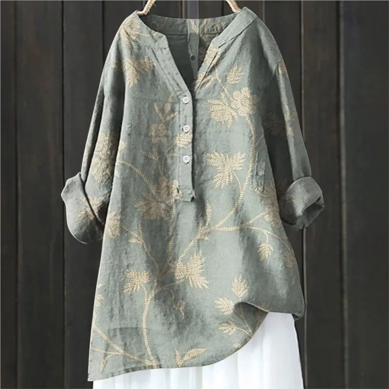 CILLIA | Floral Button-Down Blouse