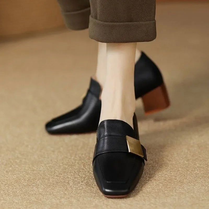 EMMA | Metallic Accent Loafers